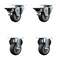 Service Caster 3'' Thermo Rubber Wheel Swivel Top Plate Caster Set with 2 Posi Brakes 2 Rigid, 4PK SCC-20S314-TPRB-PLB-2-R-2 - alternate 1